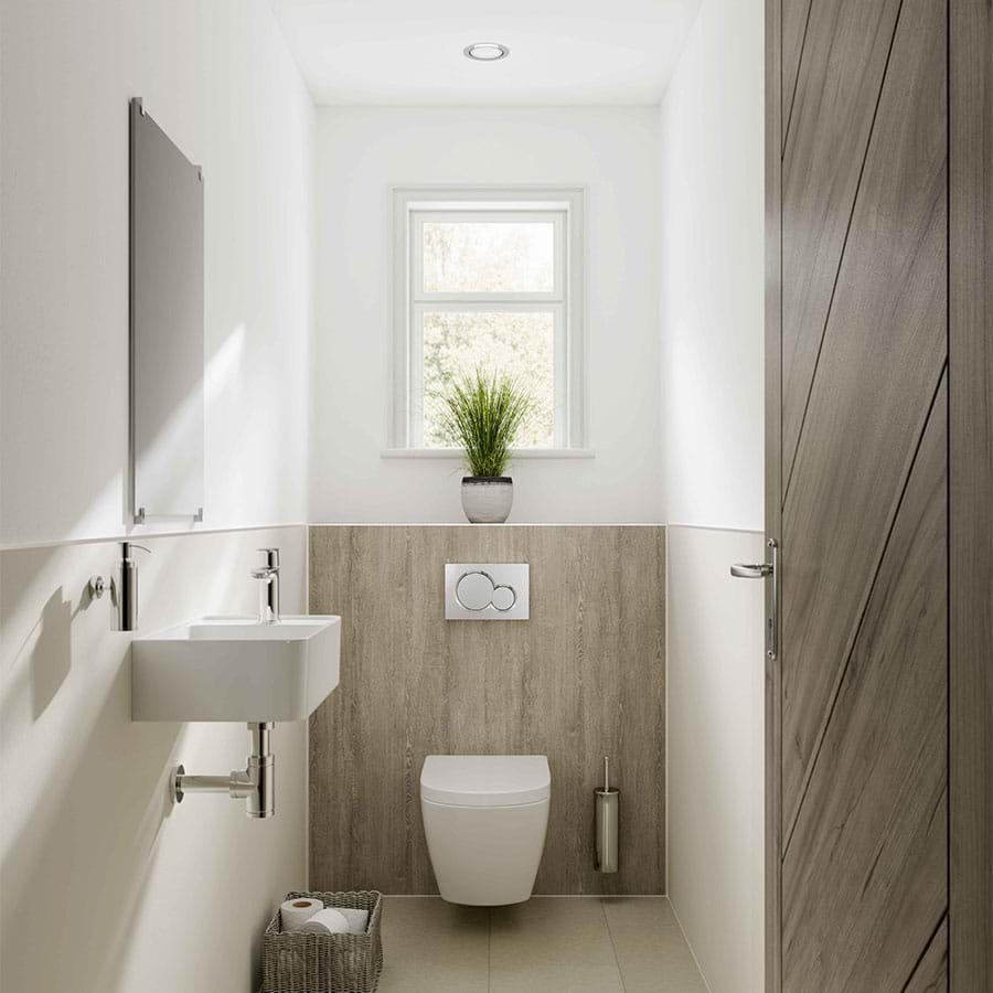 Creamy White Delano Oak Wandpanelen voor de douche